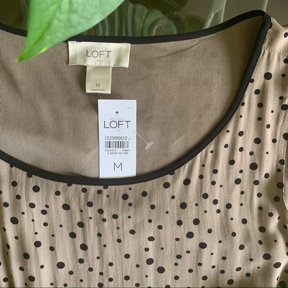 LOFT POLKA DOT CASUAL SLEEVELESS DRESS SIZE M - Picture 6 of 11